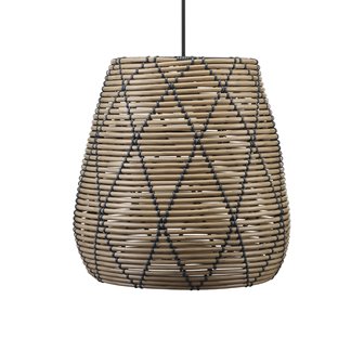 Zewnętrzne lampy rattanowe boho Lollo 38cm